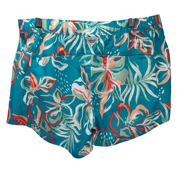 Columbia PFG Shorts Womens Medium Super Tamiami Pull On UPF 50+ Blue Coastal NEW - Picture 3 of 9